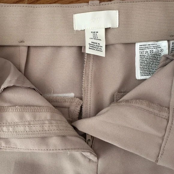 H&M Cream Straight Leg Women's Pants - Picture 2 of 4